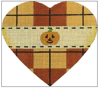 click here to view larger image of Pumpkin Heart (hand painted canvases)