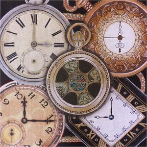 click here to view larger image of Gold Pocketwatch Collage (hand painted canvases)