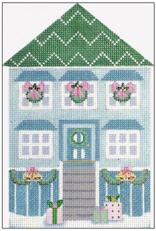 click here to view larger image of Blue Glitter House (hand painted canvases)