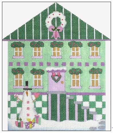 click here to view larger image of Green Glitter House (hand painted canvases)