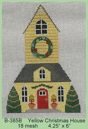 click here to view larger image of Yellow Christmas House (hand painted canvases)