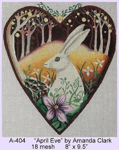 click here to view larger image of April Eve Heart (hand painted canvases)