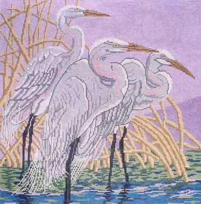 click here to view larger image of Great Egrets (hand painted canvases)