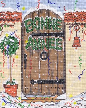 click here to view larger image of Bonne Annee (hand painted canvases)