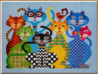 click here to view larger image of Catitude - 13M (hand painted canvases)