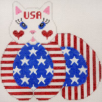 click here to view larger image of Hello Kitty USA Reclining  (hand painted canvases)