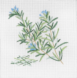 click here to view larger image of Botanical Spice Tile - Rosemary (hand painted canvases)