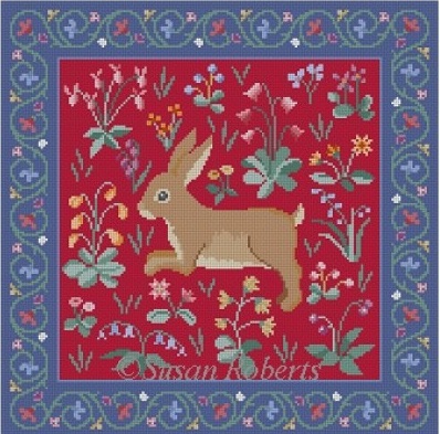 click here to view larger image of Cluny Rabbit (Red) (hand painted canvases)