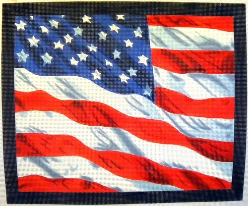 click here to view larger image of U.S. Flag (hand painted canvases)