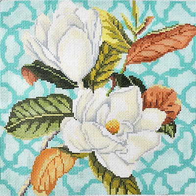 click here to view larger image of Trellis Square - Magnolia (hand painted canvases)