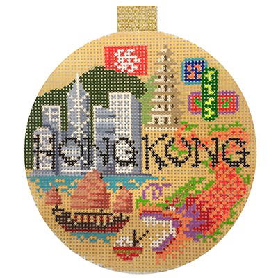 click here to view larger image of Travel Round - Hong Kong (hand painted canvases)