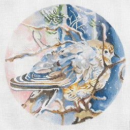 click here to view larger image of Dove In Solitude Ornament (hand painted canvases)