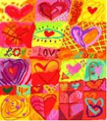 click here to view larger image of Love, Love, Love (hand painted canvases)