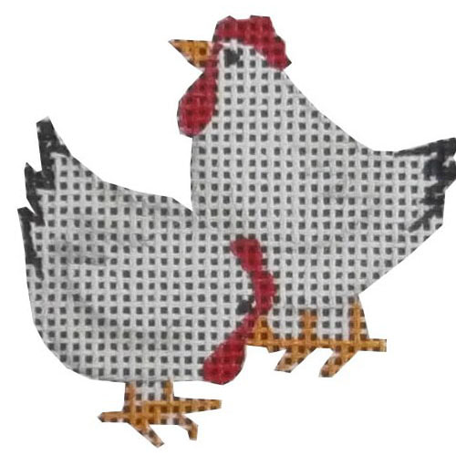 click here to view larger image of Advent Chickens (hand painted canvases)