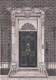 click here to view larger image of #10 Downing Street Door (hand painted canvases)