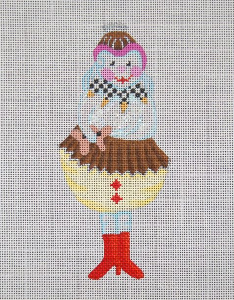 click here to view larger image of Mrs. Cupcake Ornament (hand painted canvases)