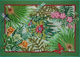 click here to view larger image of Rainforest Rug (hand painted canvases)