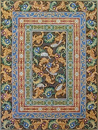click here to view larger image of Borders Rug (hand painted canvases)