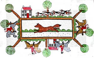 click here to view larger image of English Hunt (hand painted canvases)
