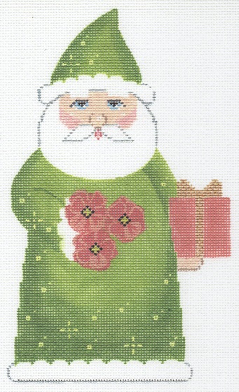 click here to view larger image of August Birthstone Santa (hand painted canvases)