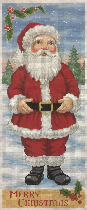 click here to view larger image of Santa Merry Christmas - 13 Count (hand painted canvases)