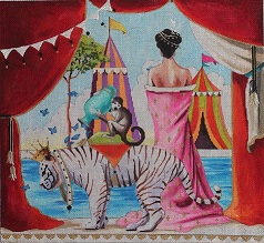 click here to view larger image of Siberian Tiger/Monkey/Lady/Tents (hand painted canvases)