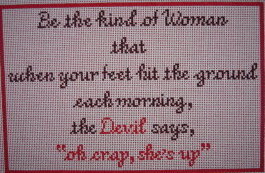 click here to view larger image of Be the Kind of Woman (hand painted canvases)