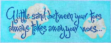 click here to view larger image of A Little Sand Between...... (hand painted canvases)