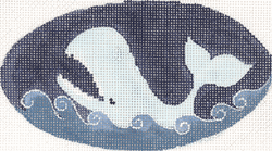 click here to view larger image of Killer Whale Oval (hand painted canvases)