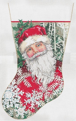 click here to view larger image of Winter Wonderland Stocking - Left Facing (hand painted canvases)