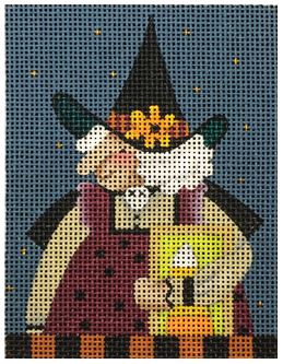 click here to view larger image of Book Witch (hand painted canvases)