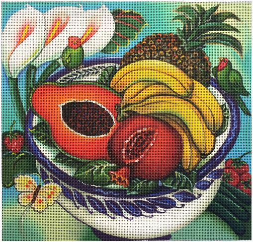 click here to view larger image of Fruit Bowl (hand painted canvases)