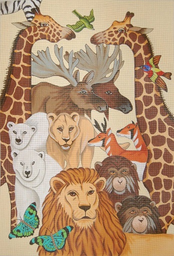 click here to view larger image of Noahs Animals  (hand painted canvases)