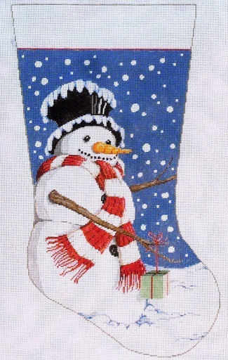 click here to view larger image of Stanley Snow Stocking (hand painted canvases)