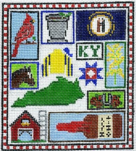click here to view larger image of Kentucky State Sampler (hand painted canvases)