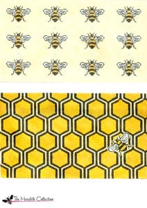 click here to view larger image of Bee and Honey Comb (hand painted canvases)