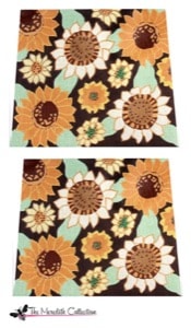 click here to view larger image of Antique Sunflowers (hand painted canvases)