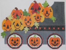 click here to view larger image of Halloween Train - Coal Car (hand painted canvases)