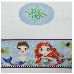 click here to view larger image of Mermaid/Merboy Box (hand painted canvases)
