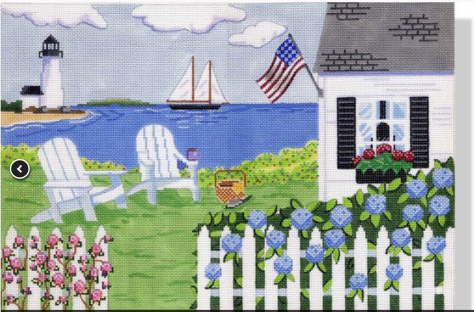 click here to view larger image of Cottage by the Sea    (hand painted canvases)