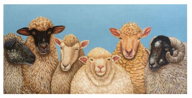 click here to view larger image of Bah Bah Bah Bah-Ram (hand painted canvases)