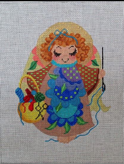 click here to view larger image of Stitching Angel (hand painted canvases)