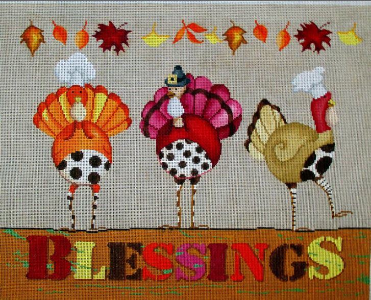 click here to view larger image of Turkey Blessings (hand painted canvases)
