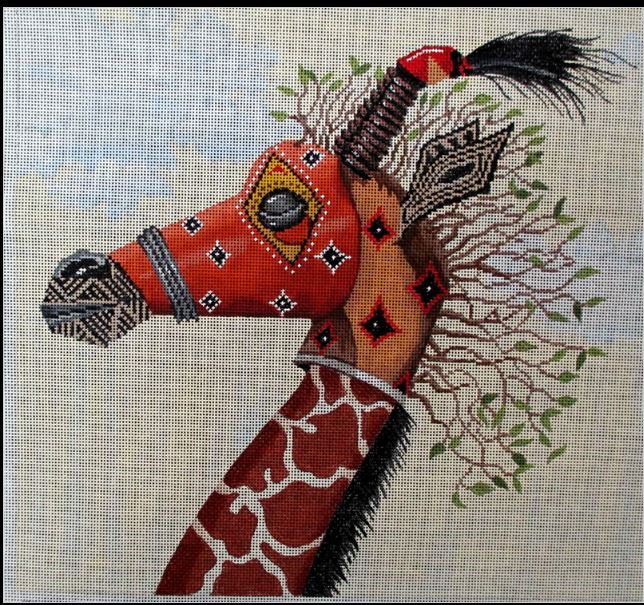 click here to view larger image of Tribal Mask Giraffe (hand painted canvases)
