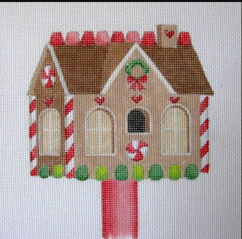 click here to view larger image of December - Gingerbread Birdhouse (hand painted canvases)