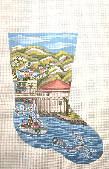 click here to view larger image of Avalon/Catalina Stocking (hand painted canvases)