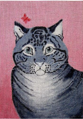 click here to view larger image of Grey Tabby Cat (hand painted canvases)