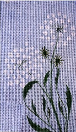 click here to view larger image of Queen Anne's Lace (hand painted canvases)