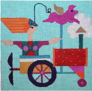 click here to view larger image of Whirlygig Travelers - Tractor (hand painted canvases)