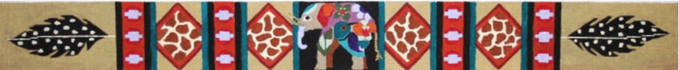 click here to view larger image of African Elephant Belt  (hand painted canvases)
